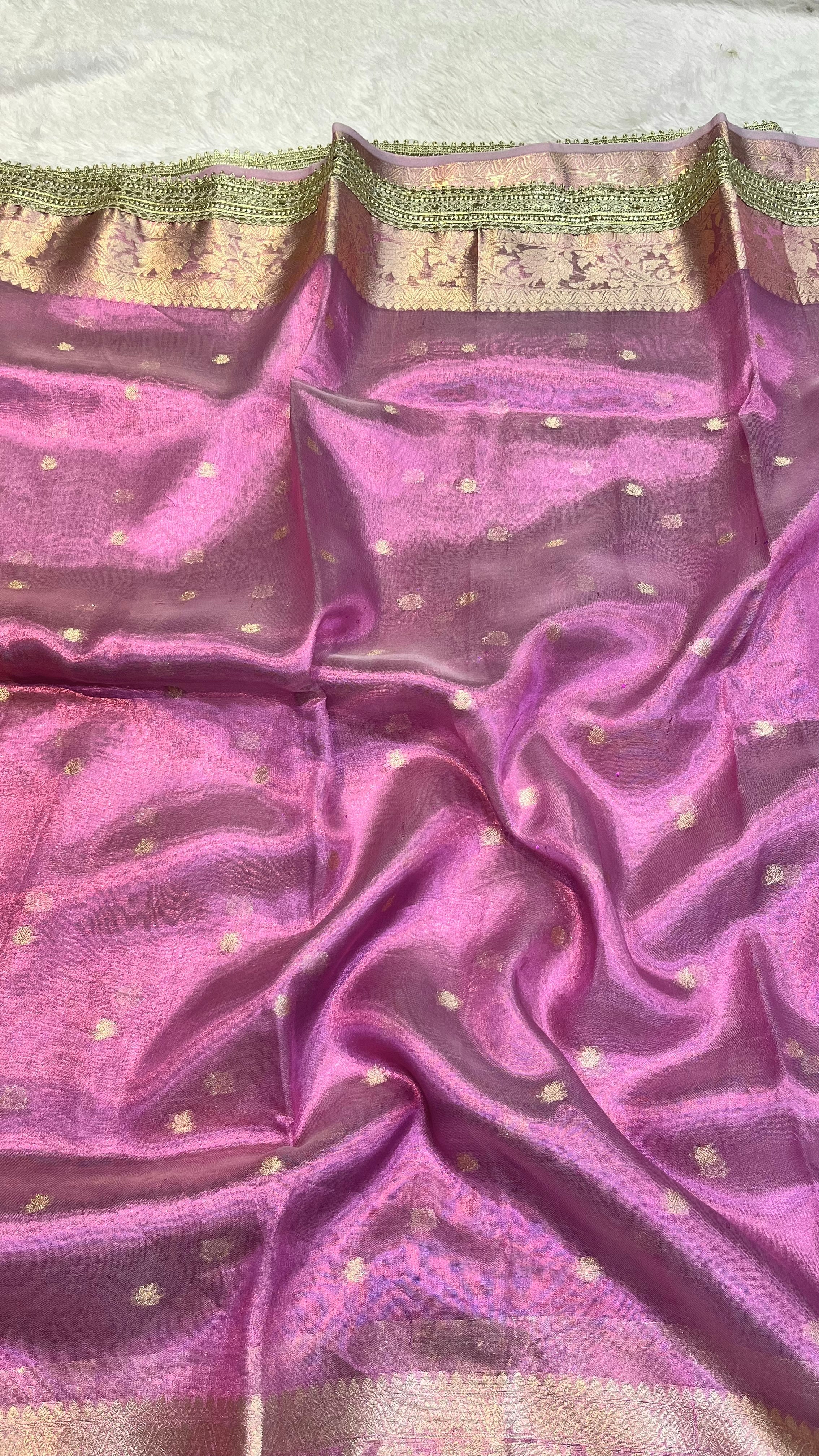 Dude Berry Colour Tissue Silk Saree