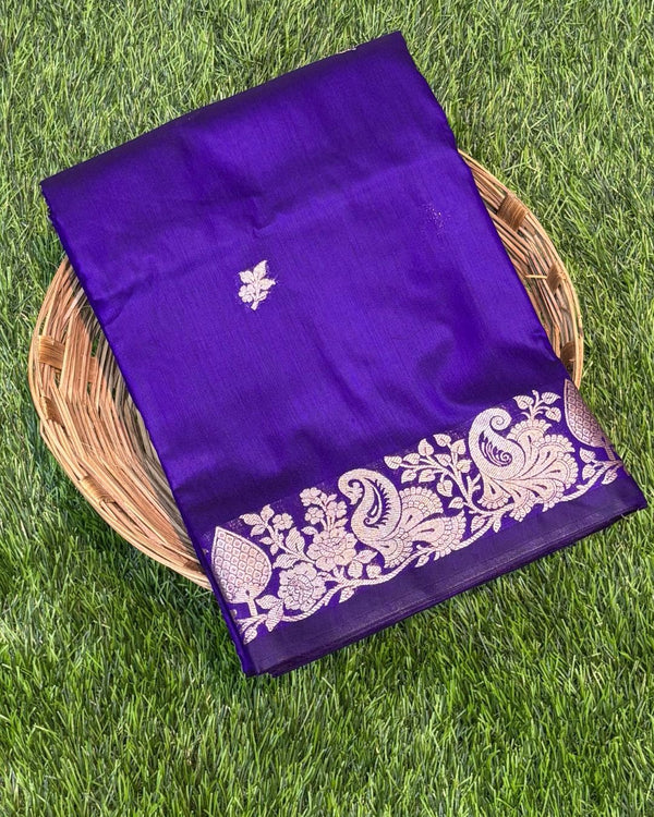 Purple Colour Soft Cotton Saree
