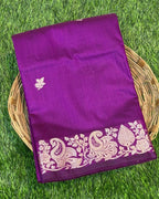 Magenta Colour Soft Cotton Saree