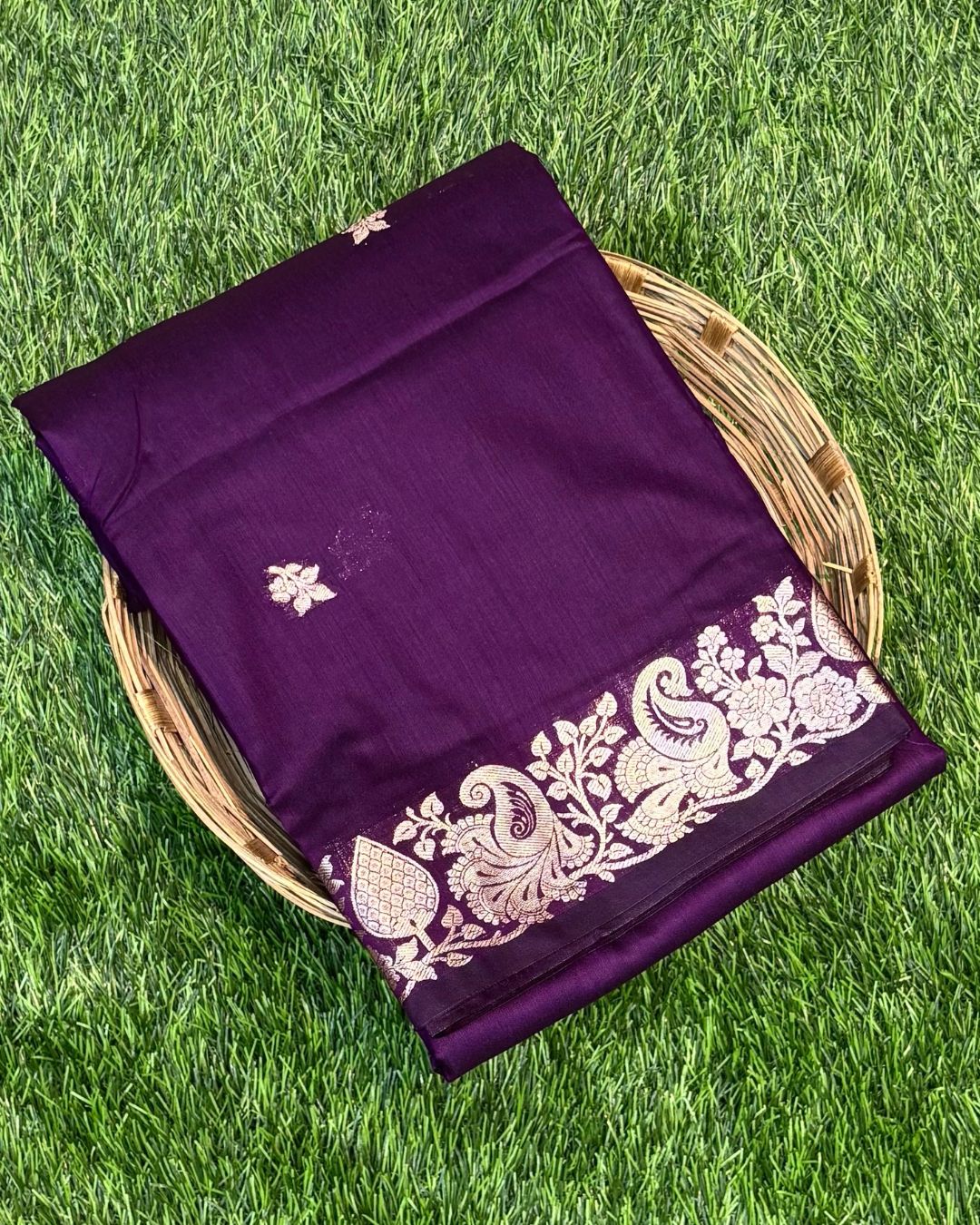 Wine Colour Soft Cotton Saree