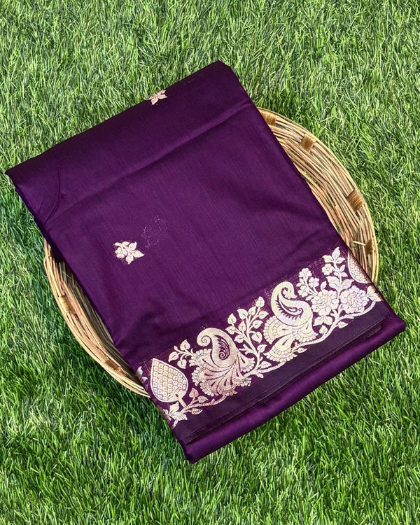 Wine Colour Soft Cotton Saree