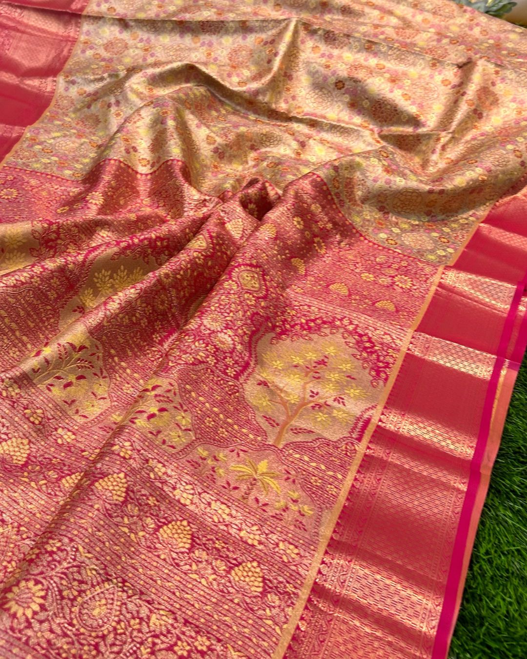 Golden Colour Kanjivaram Silk Saree