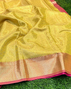 Golden Colour Kanjivaram Silk Saree
