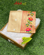 Golden Colour Soft Tissue Paithani Saree