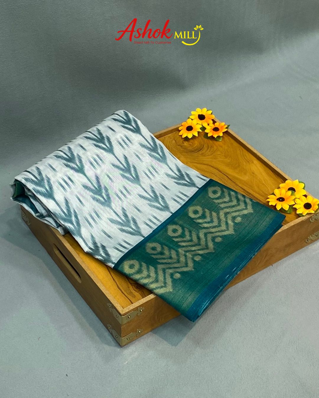 Morpankhi Colour Cotton Ikkat Printed Saree