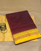 Maroon Colour Irkal/Ilkal Cotton Saree