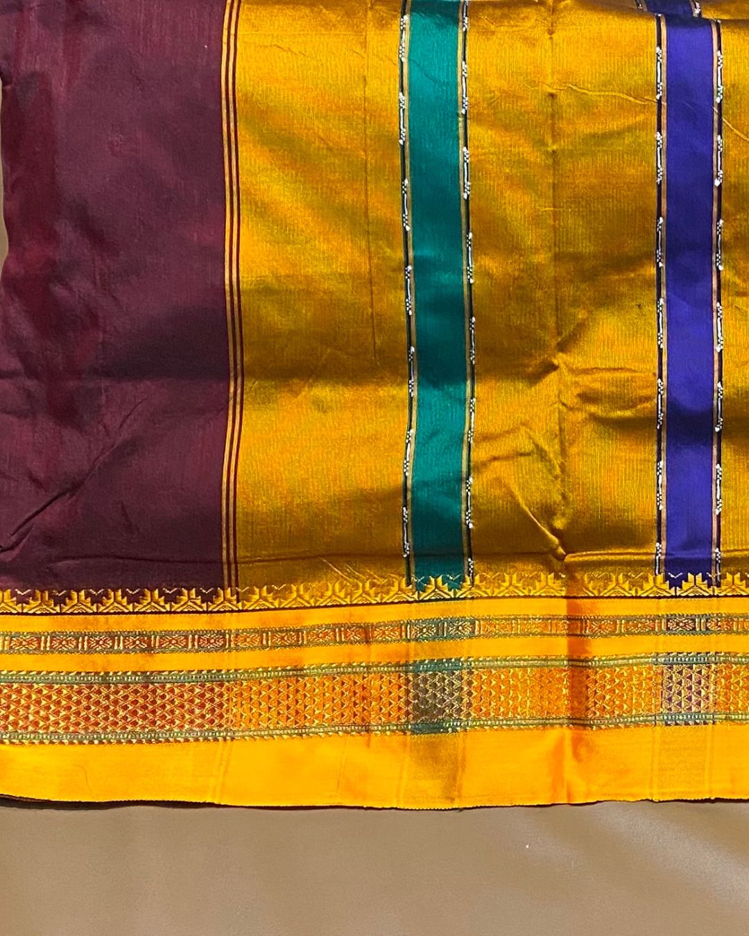 Maroon Colour Irkal/Ilkal Cotton Saree