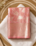 Peach Colour Semi Silk Zari Saree