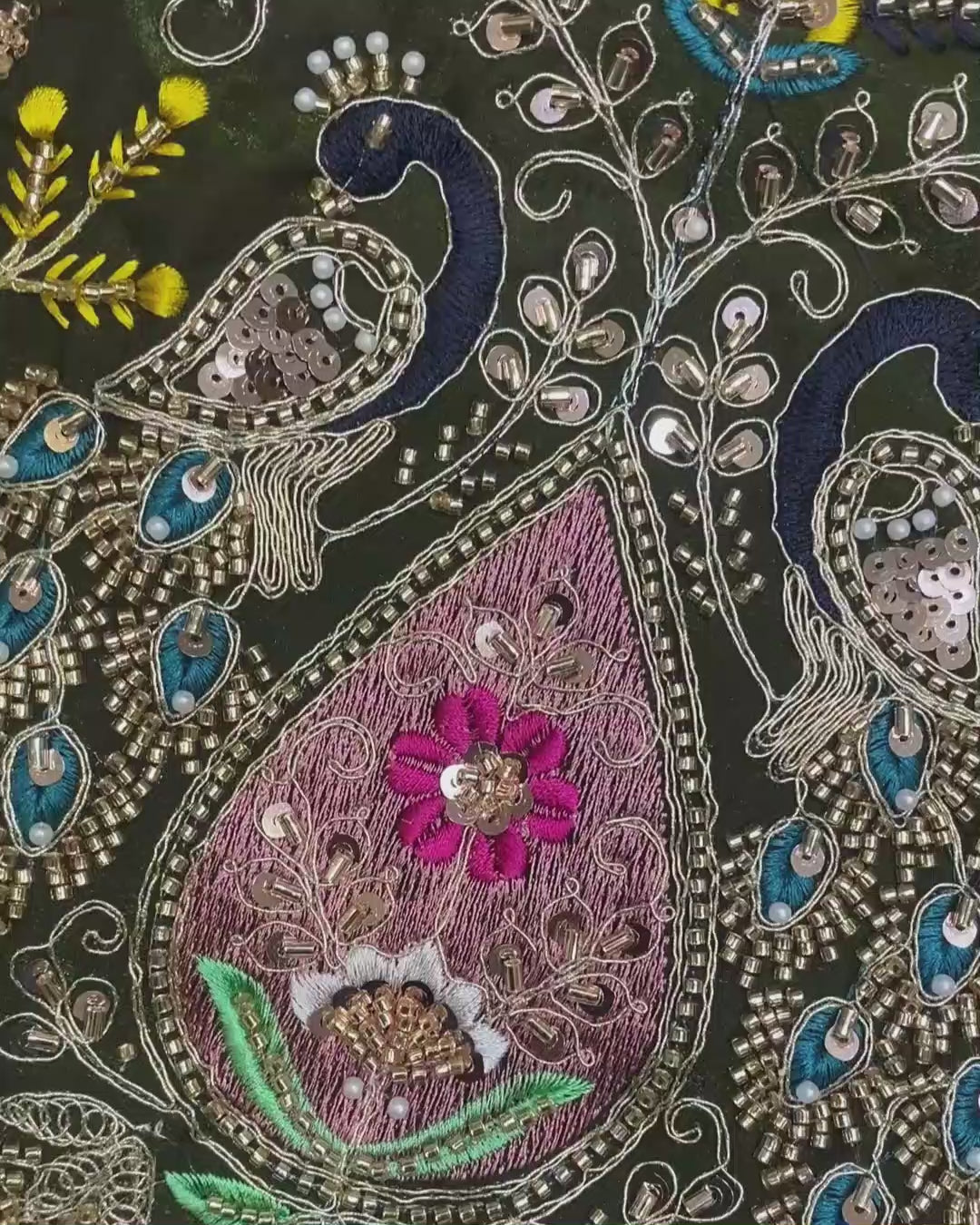 Mehendi Green Colour Fandy Saree With Heavy work Blouse Piece
