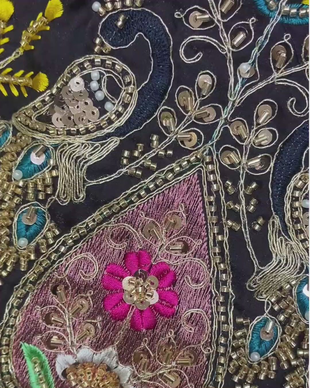Purple Colour Fandy Saree With Heavy work Blouse Piece