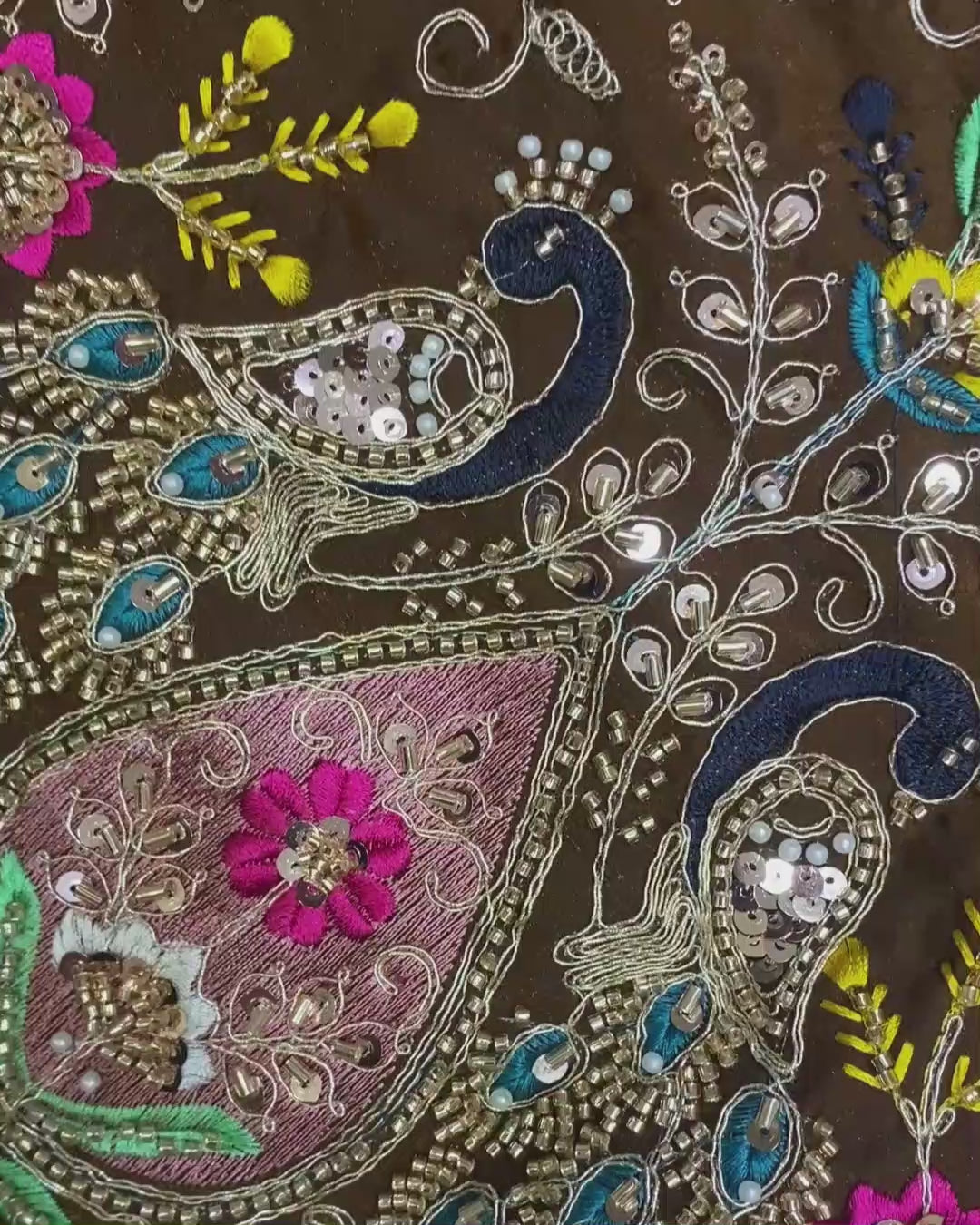 Copper Brown Colour Fandy Saree With Heavy work Blouse Piece