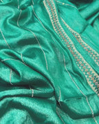 Sea Green Colour Stone Work Soft Shimmer Saree