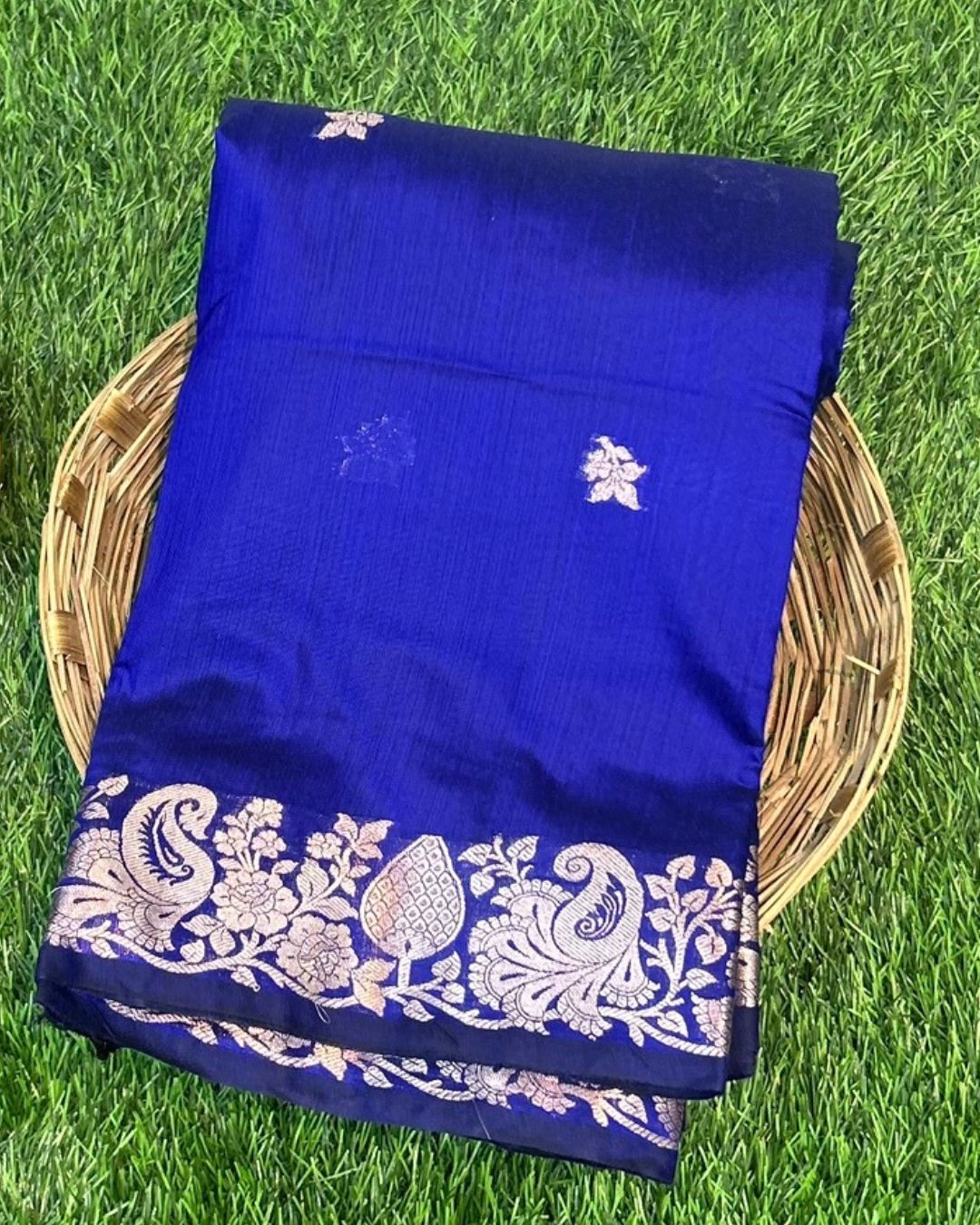 Royal Blue Colour Soft Cotton Saree