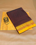 Wine Colour Irkal/Ilkal Cotton Saree
