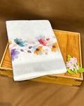 White Colour Linen Cotton Digital Printed Saree