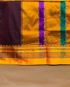 Wine Colour Irkal/Ilkal Cotton Saree
